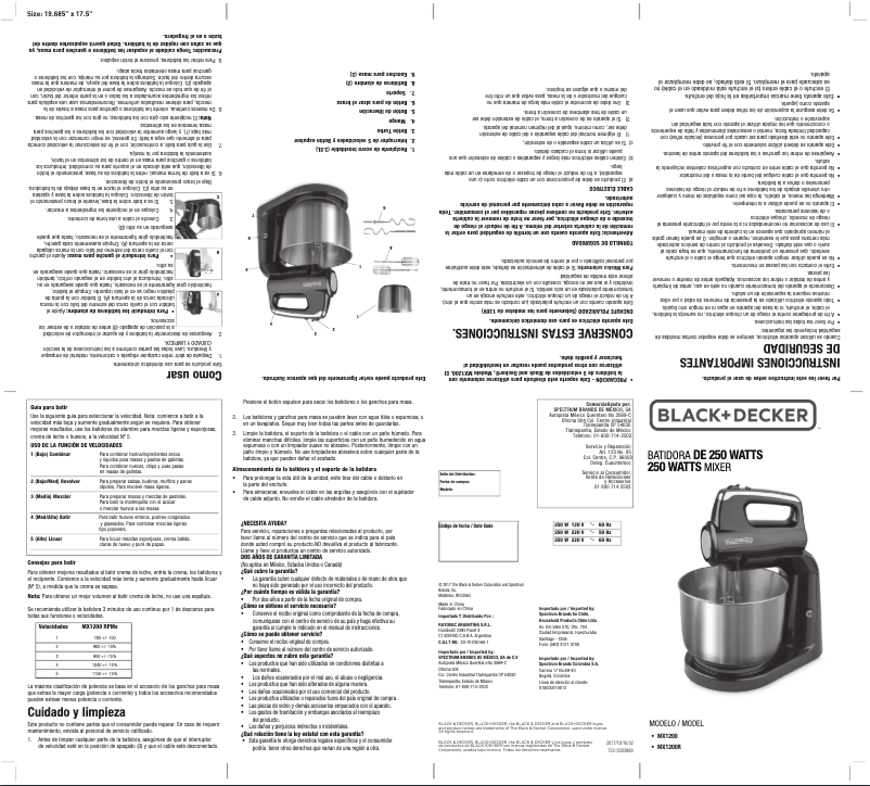 Imagen de la primera página del manual del dispositivo MX1200