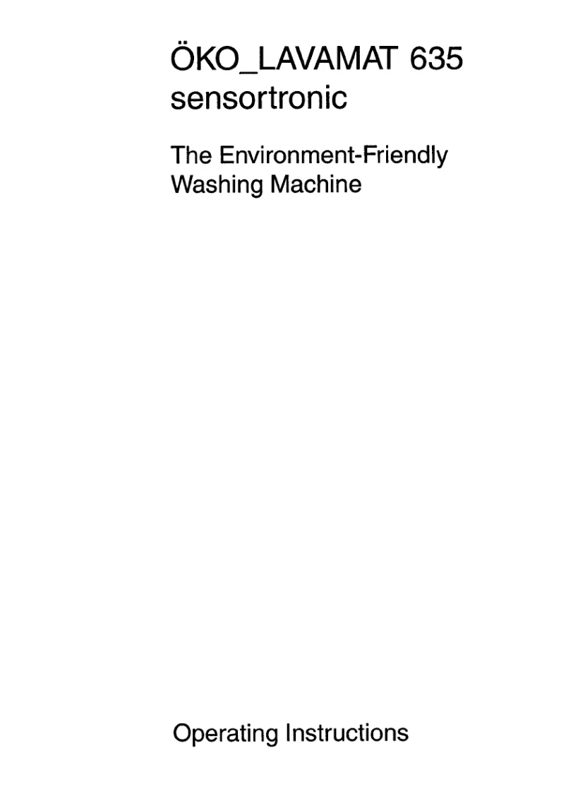 Página 1 del manual Manual de usuario AEG Lavamat 635 w