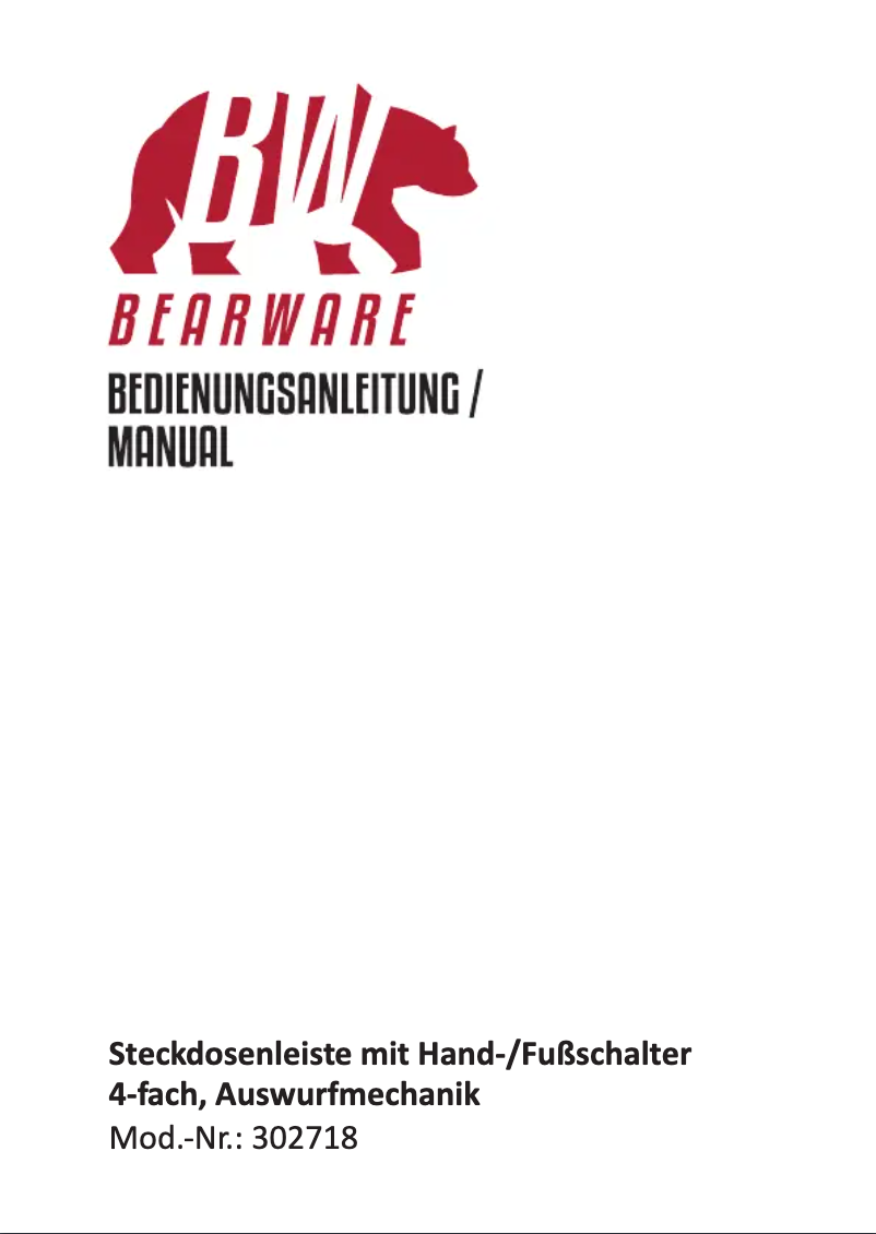 Página 1 del manual Manual de usuario Bearware 302718