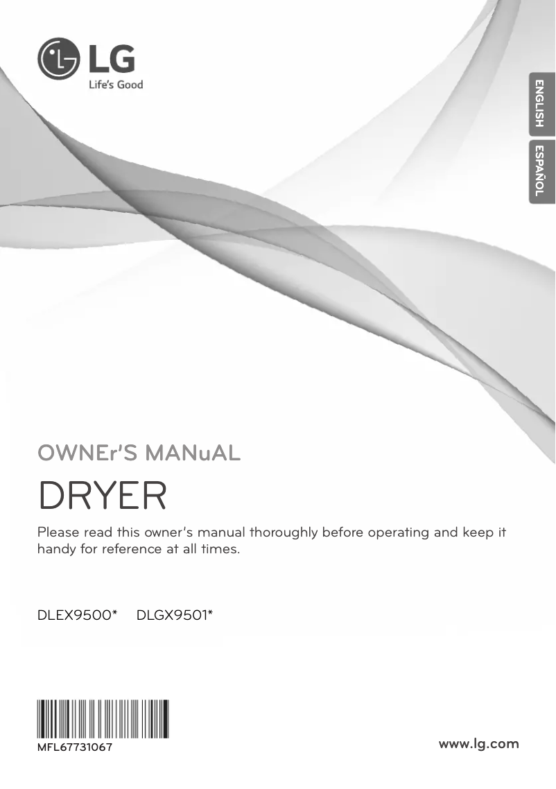 Imagen de la primera página del manual del dispositivo DLEX9500K