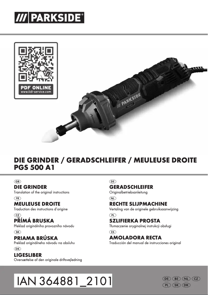 Página nº 1 - Manual de usuario Parkside PGS 500 A1