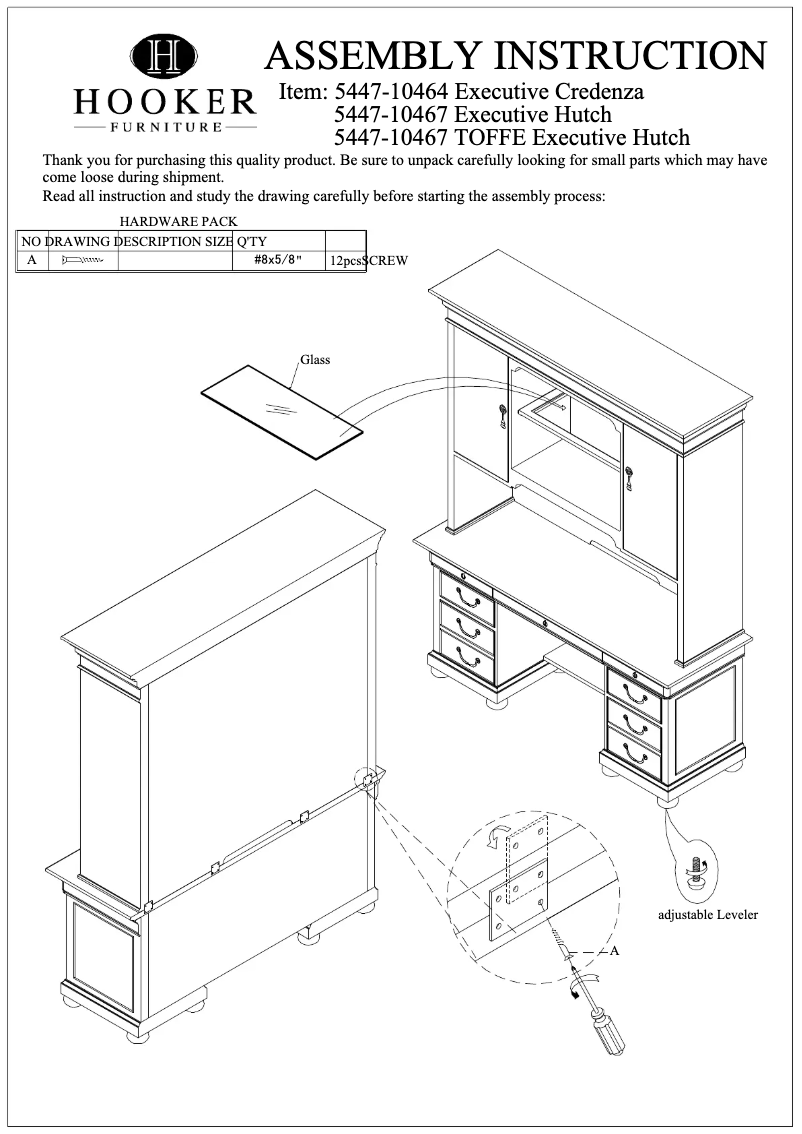 Página 1 del manual Manual de usuario Hooker 5447-10464
