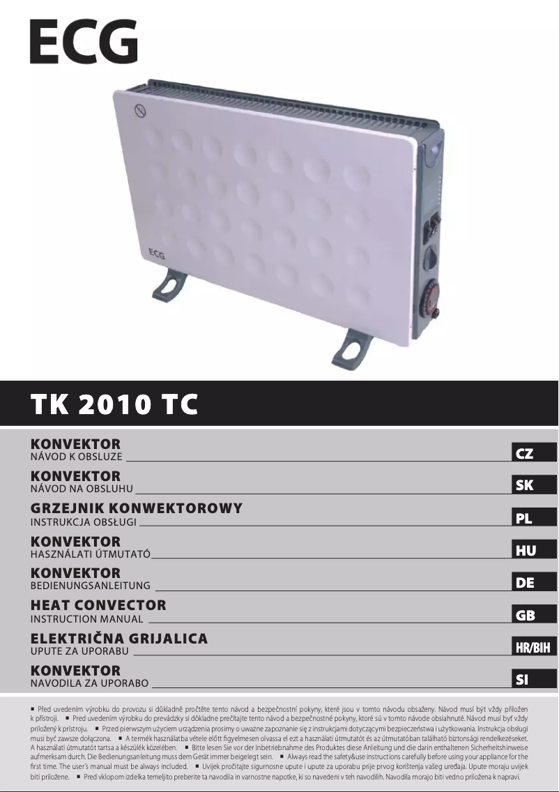 Imagen de la primera página del manual del dispositivo TK 2010 TC