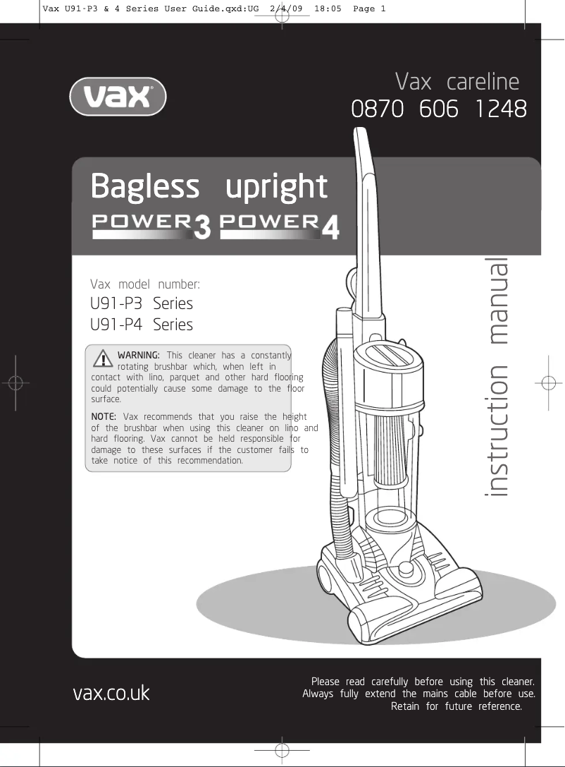 Imagen de la primera página del manual del dispositivo Power 3 U91-P3
