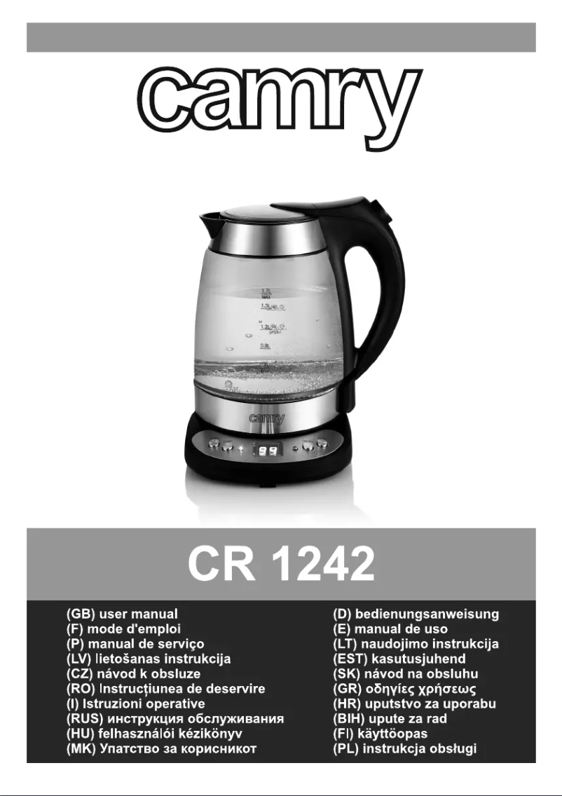 Página 1 del manual Manual de usuario Camry CR 1242