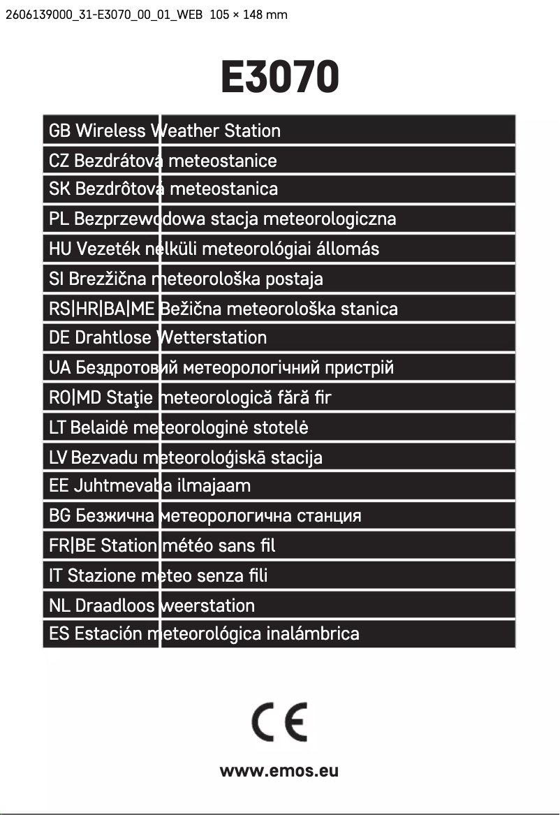 Imagen de la primera página del manual del dispositivo E3070