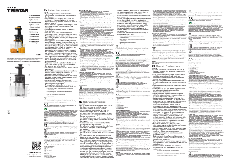 Imagen de la primera página del manual del dispositivo SC-2303