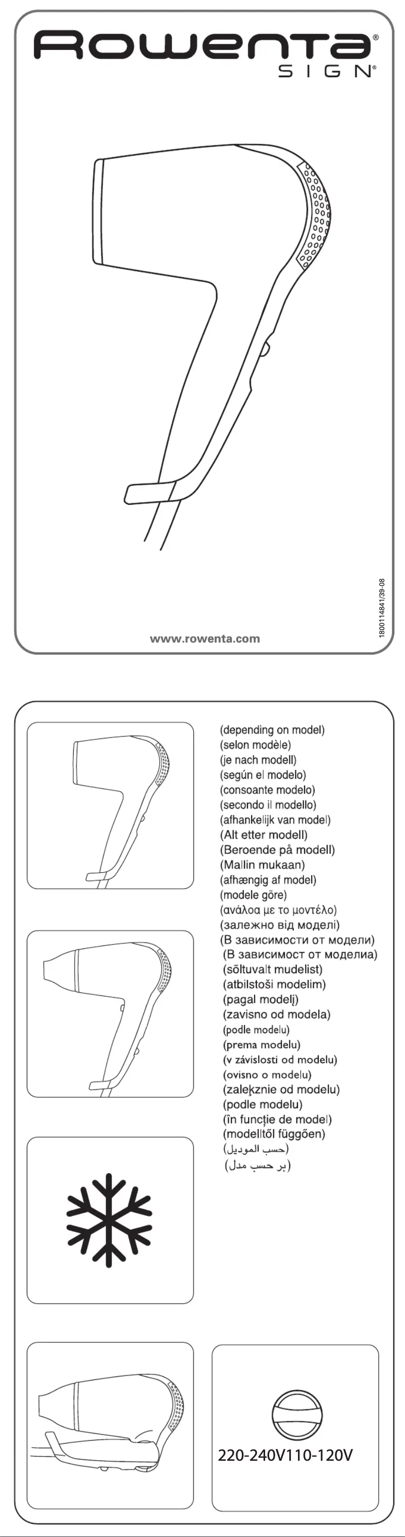 Página 1 del manual Manual de usuario Rowenta CV1152 Sign Elite