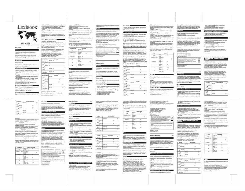 Imagen de la primera página del manual del dispositivo NC30