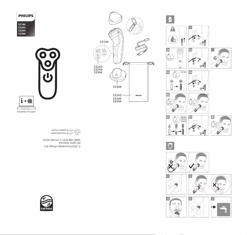 Página 1 del manual Manual de usuario Philips 3000 Series S3144