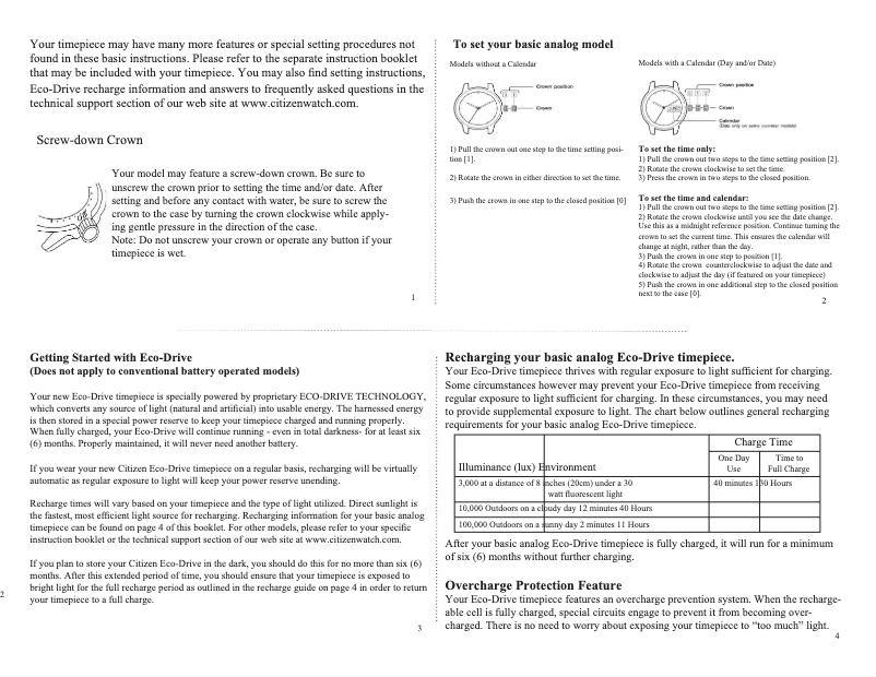 Página 1 del manual Manual de usuario Citizen Silhouette EG2693-51P