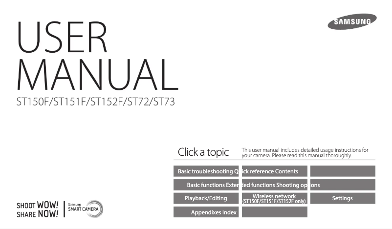 Página 1 del manual Manual de usuario Samsung ST151F