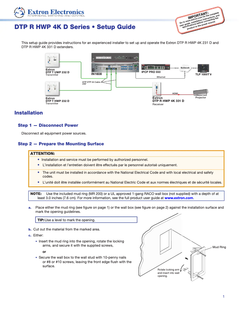 Imagen de la primera página del manual del dispositivo DTP R HWP 4K 331 D
