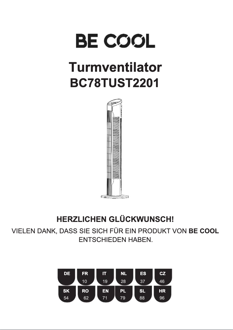 Página 1 del manual Manual de usuario Be Cool BC78TUST2201