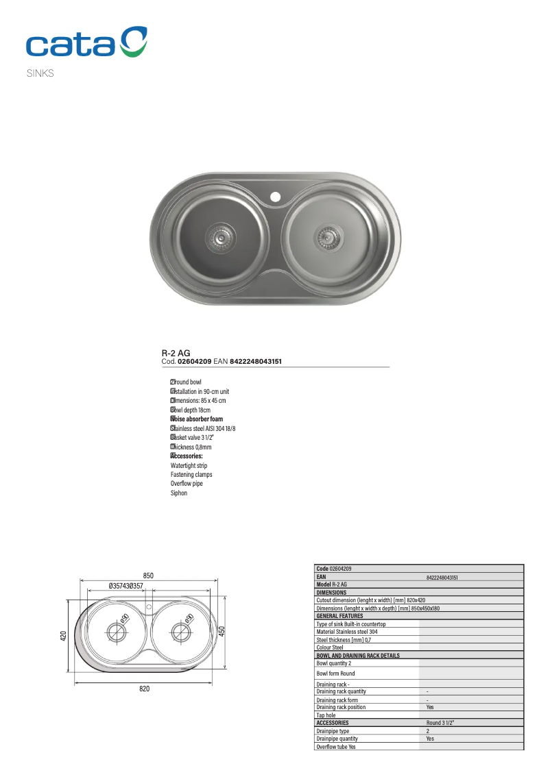 Imagen de la primera página del manual del dispositivo R 2 AG
