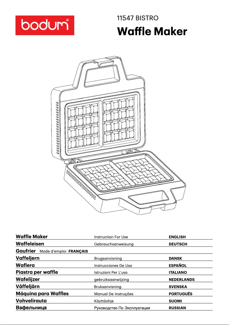 Imagen de la primera página del manual del dispositivo Bistro 11547