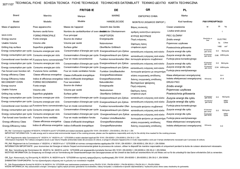 Imagen de la primera página del manual del dispositivo F6011PROVPTX