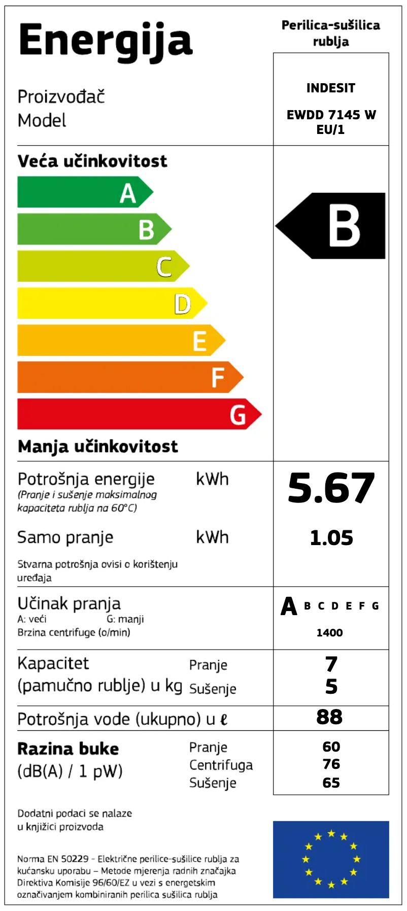 Imagen de la primera página del manual del dispositivo EWDD 7145 W EU/1
