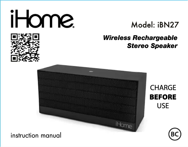 Página nº 1 - Manual de usuario iHome IBN27