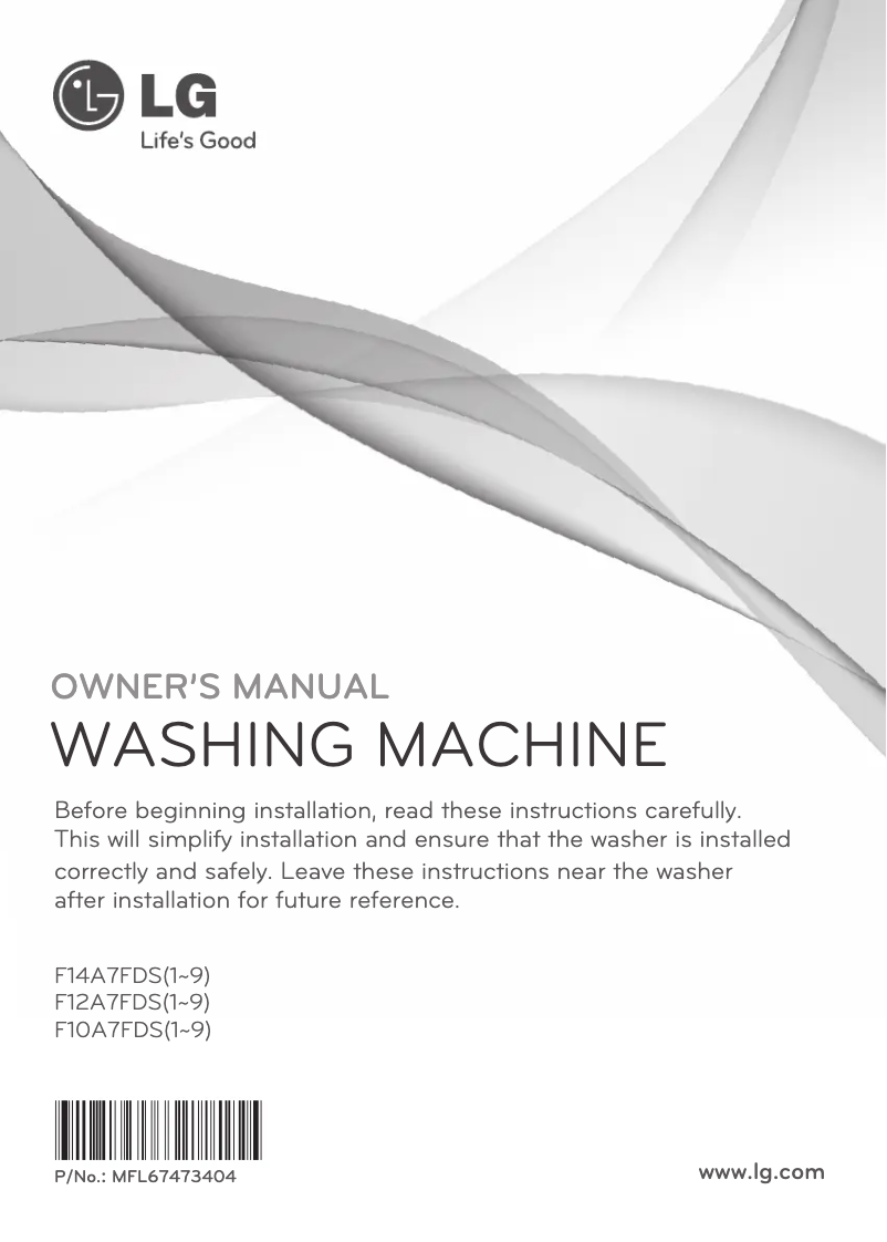 Página nº 1 - Manual de usuario LG F14A7FDS