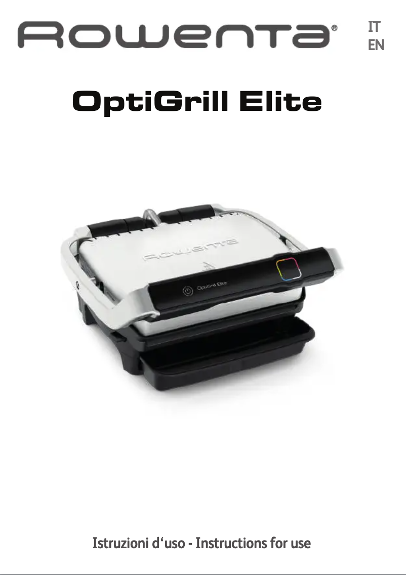 Página 1 del manual Manual de usuario Rowenta OptiGrill Elite GR750D21
