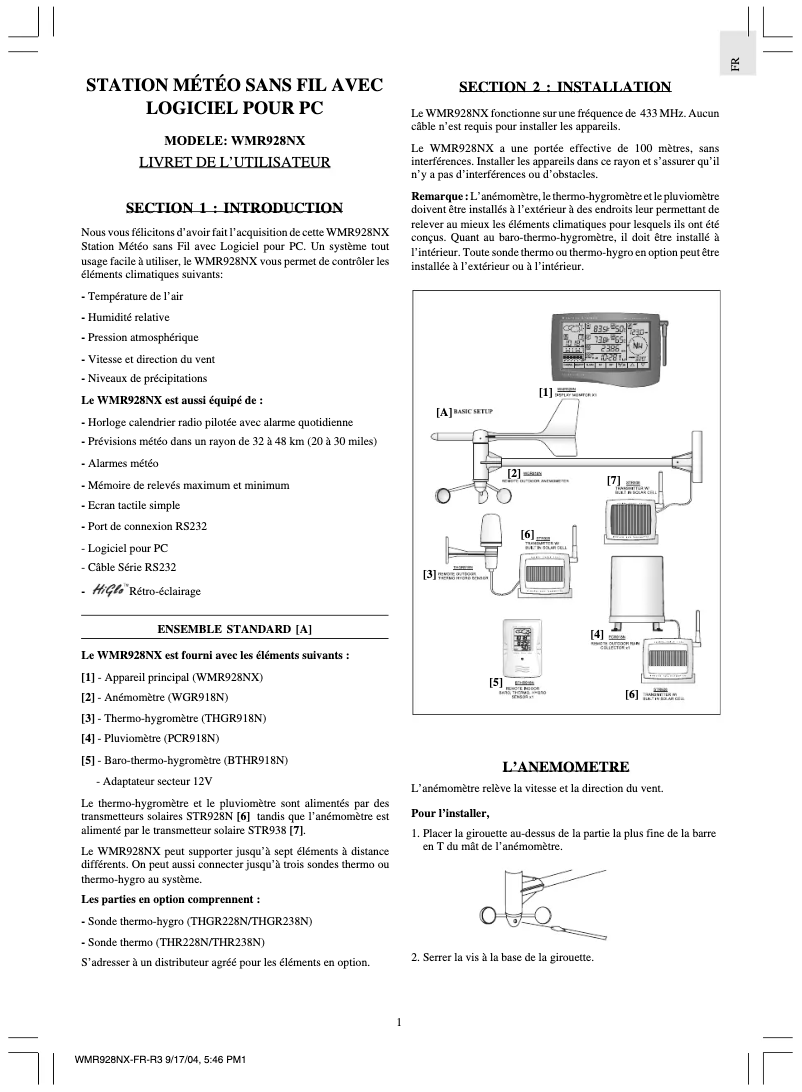 Página 1 del manual Manual de usuario Oregon Scientific AP 928