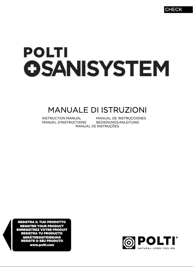 Página 1 del manual Manual de usuario Polti Sani System Check