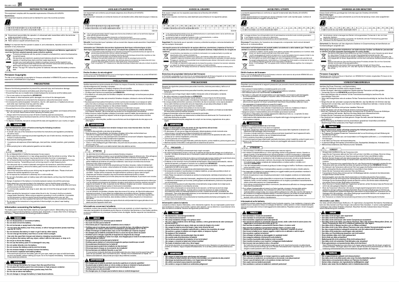 Página 1 del manual Instrucciones de seguridad Kenwood NX-5200