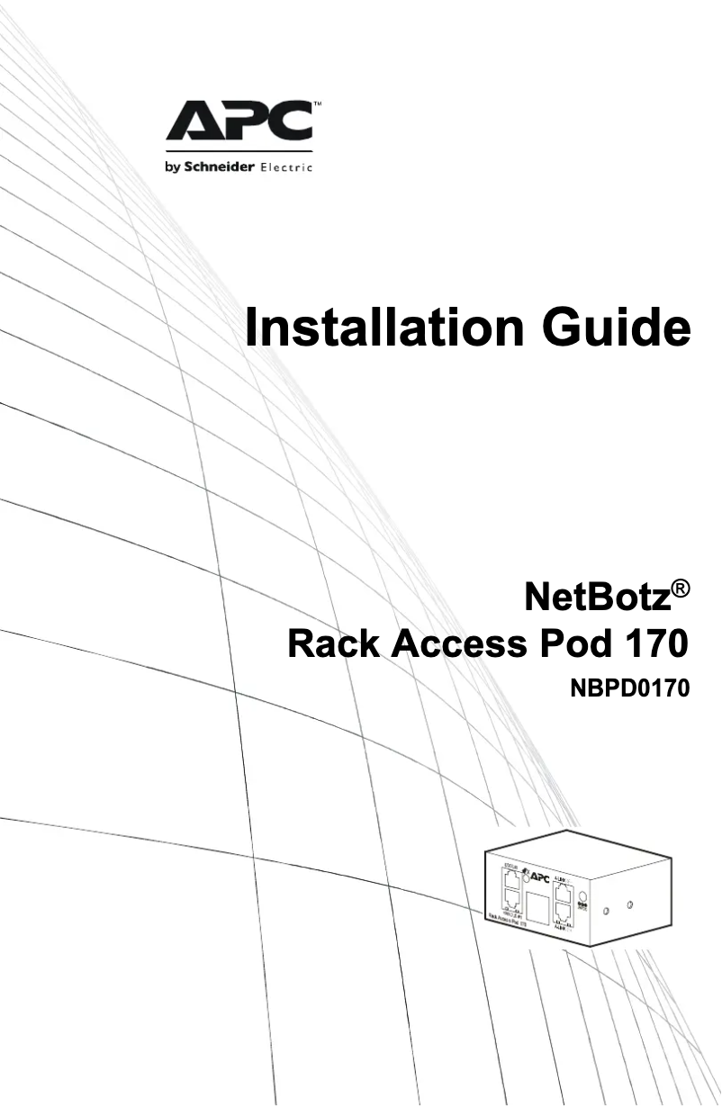 Página nº 1 - Manual de usuario APC NetBotz Rack Access Pod 170
