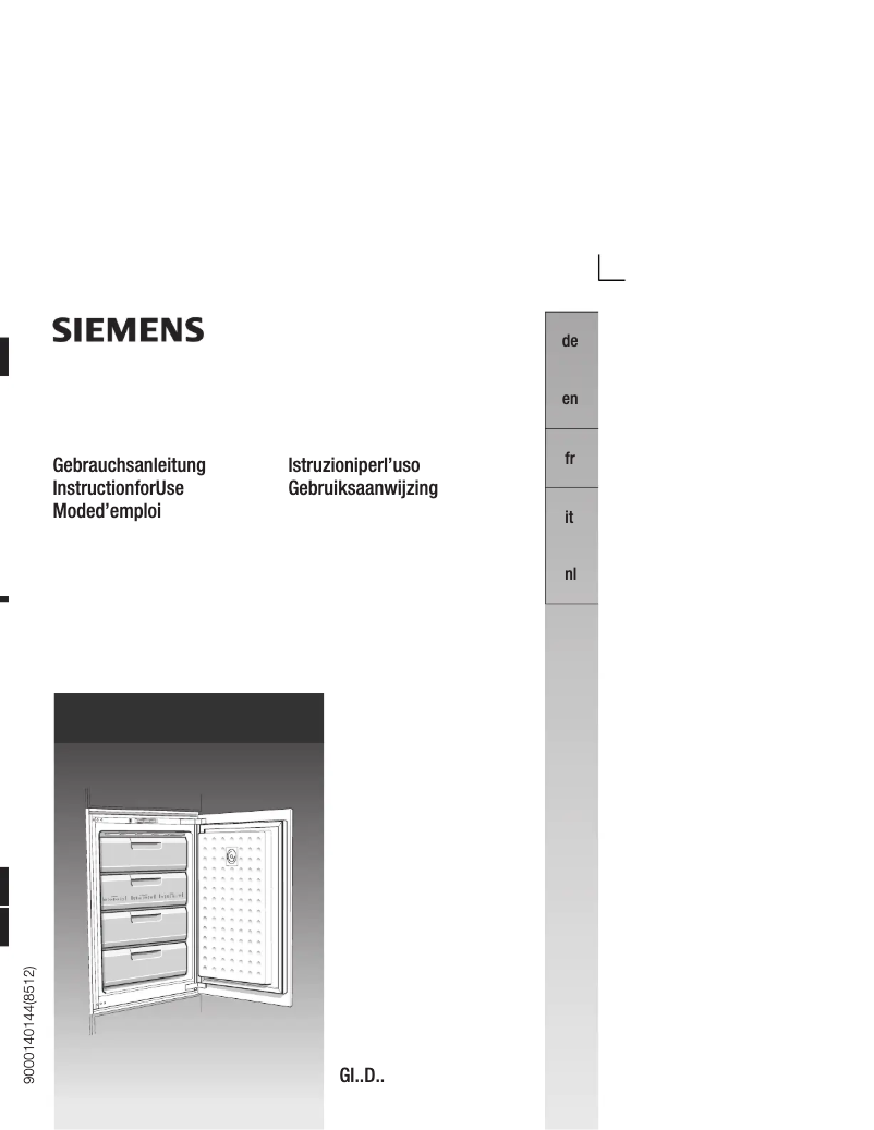 Página 1 del manual Manual de usuario Siemens GF18DA60