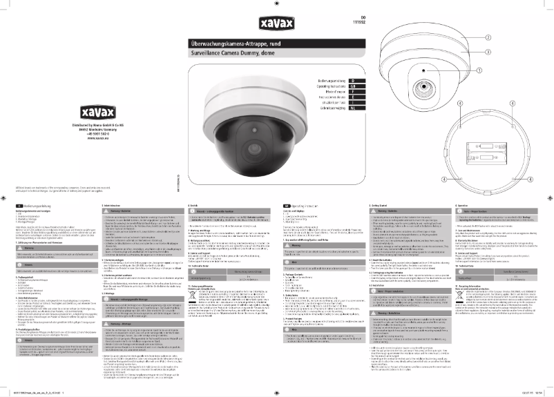 Página 1 del manual Manual de usuario Xavax 00111992