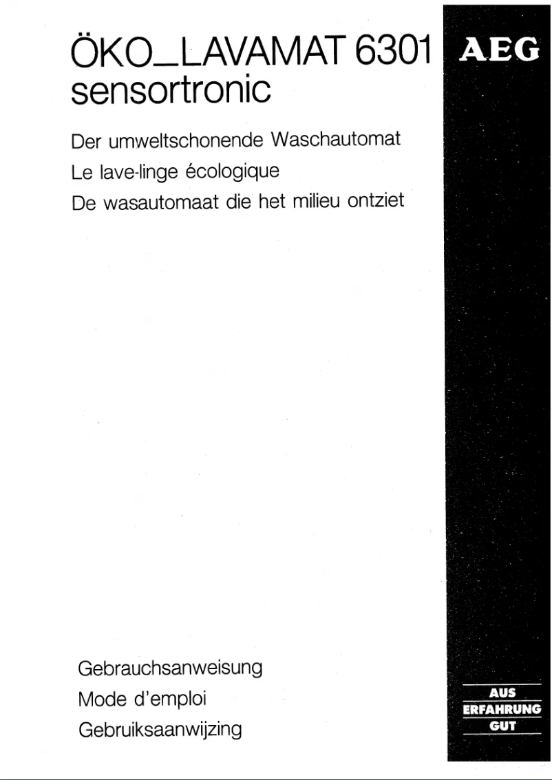 Imagen de la primera página del manual del dispositivo Lavamat 6301