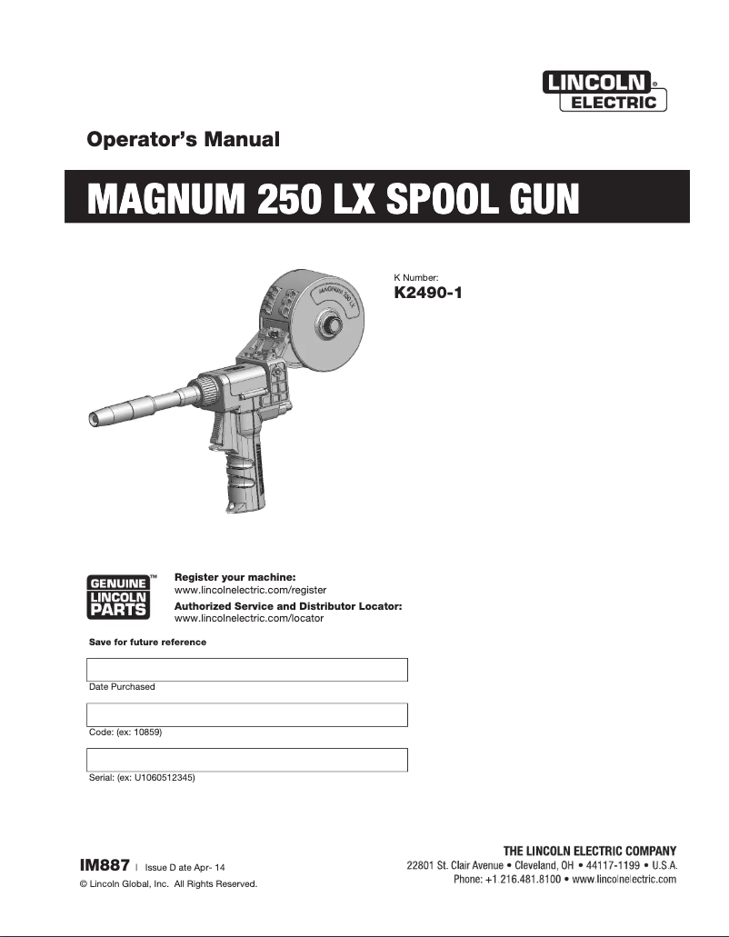 Imagen de la primera página del manual del dispositivo Magnum 250 LX