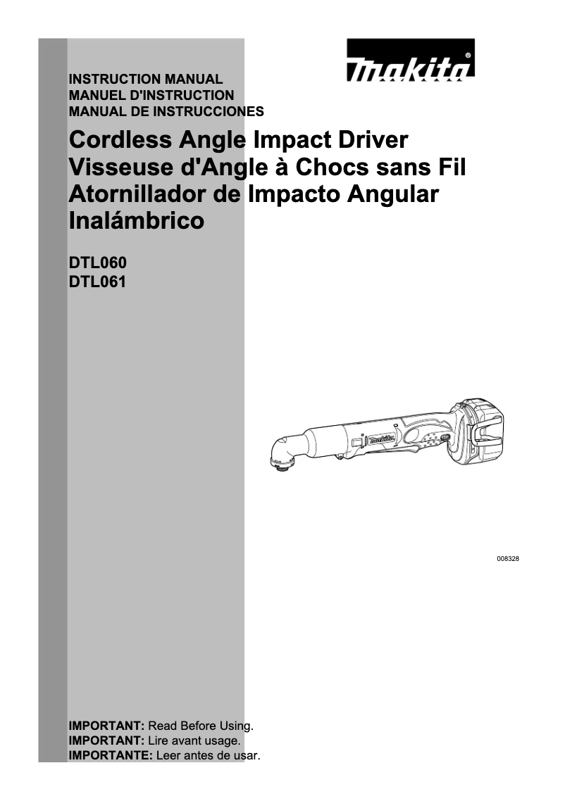Imagen de la primera página del manual del dispositivo DTL061ZJ