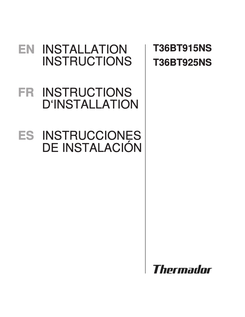 Imagen de la primera página del manual del dispositivo T36BT925NS