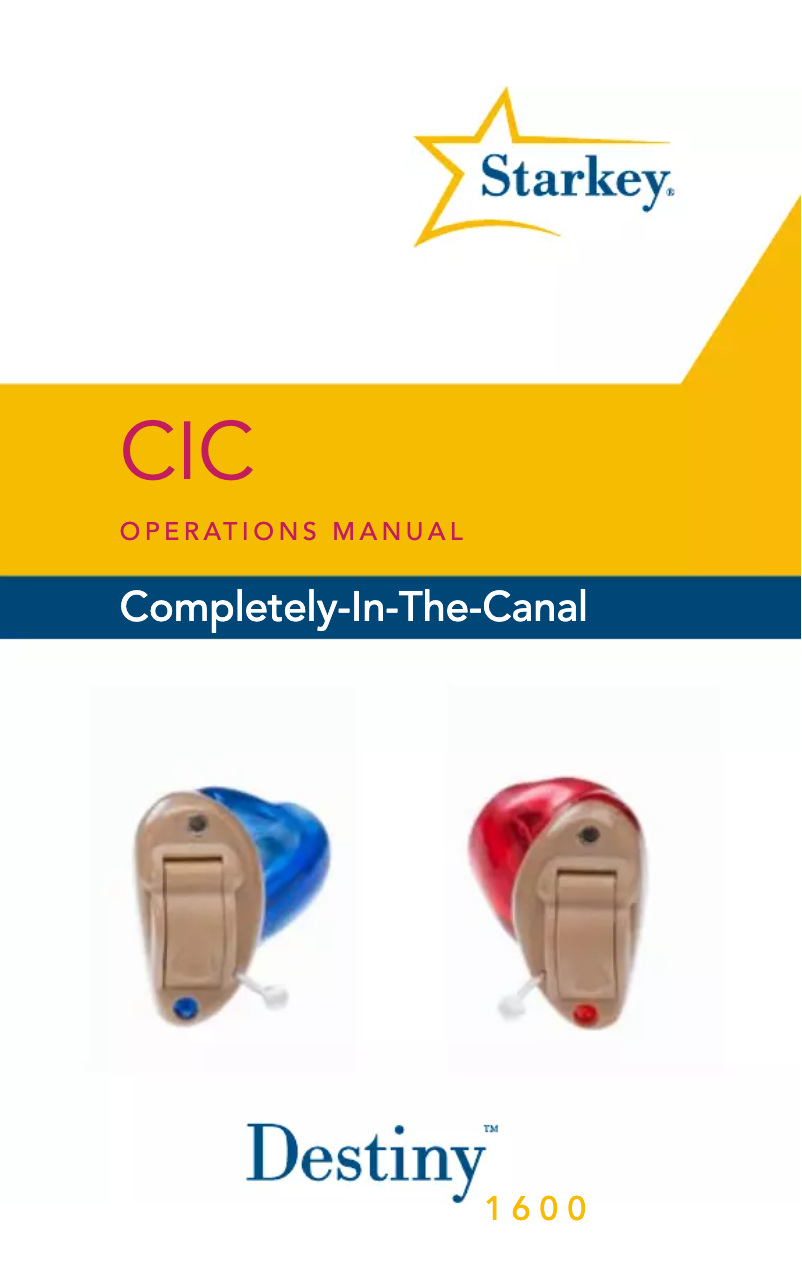 Imagen de la primera página del manual del dispositivo Destiny 1600 CIC