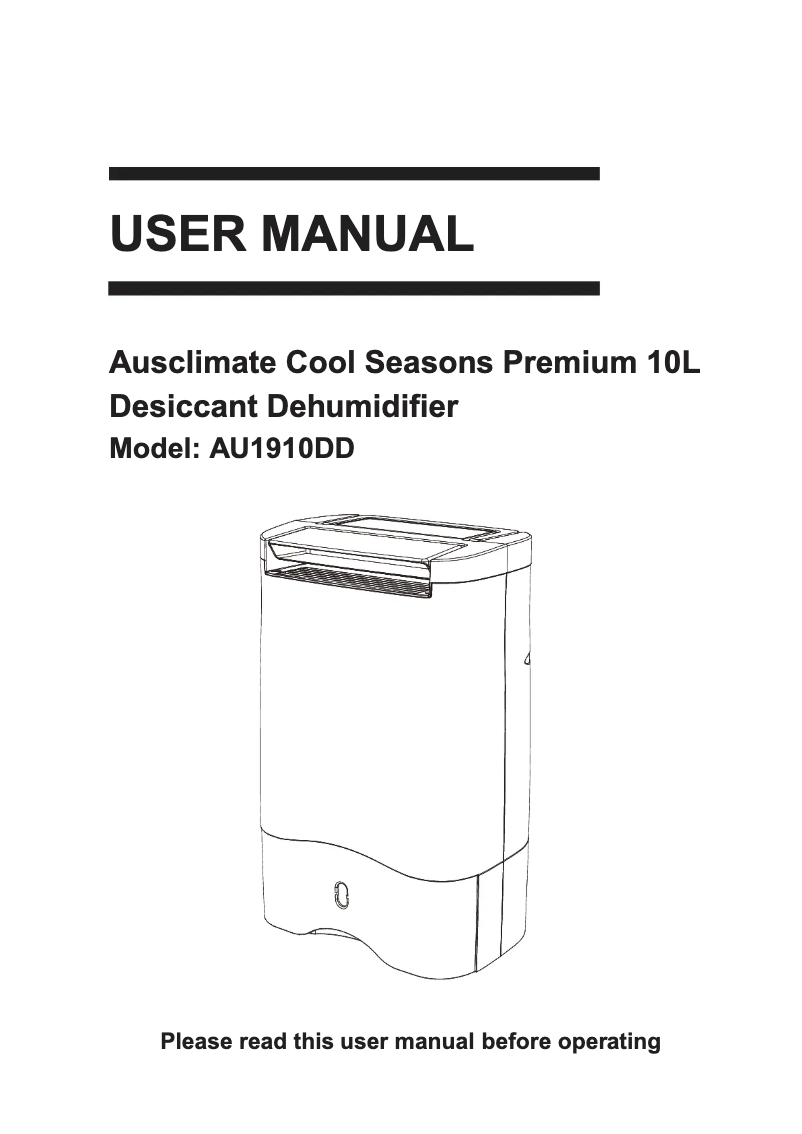 Página nº 1 - Manual de usuario Ausclimate Cool Seasons 10L
