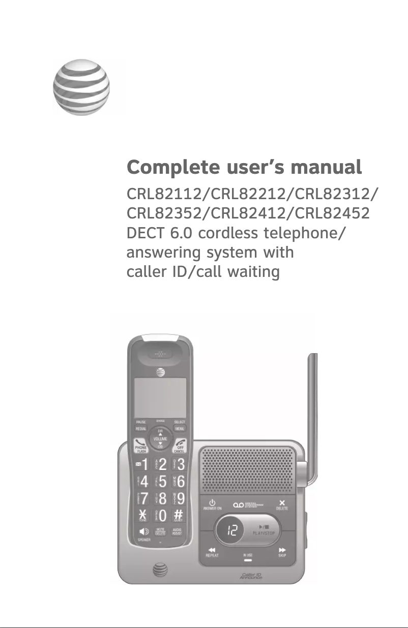 Página 1 del manual Manual de usuario AT&T CRL82312