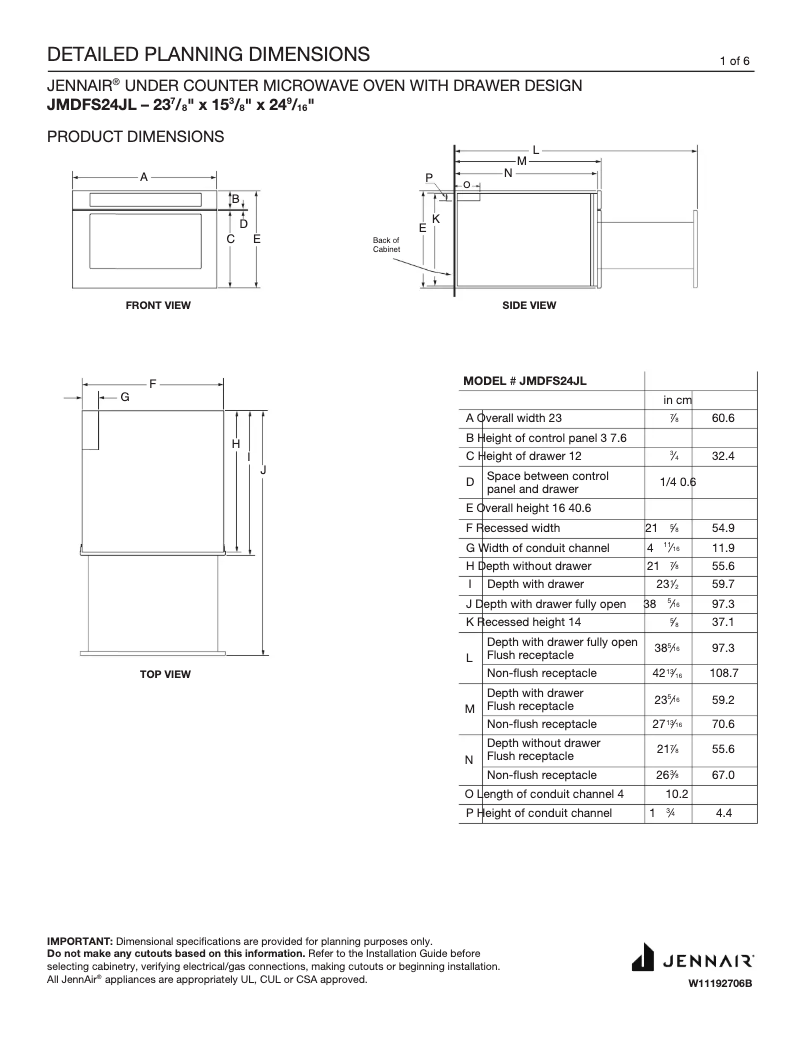 Imagen de la primera página del manual del dispositivo JMDFS24GL