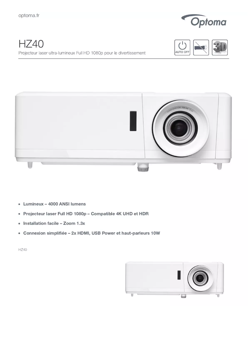 Imagen de la primera página del manual del dispositivo HZ40