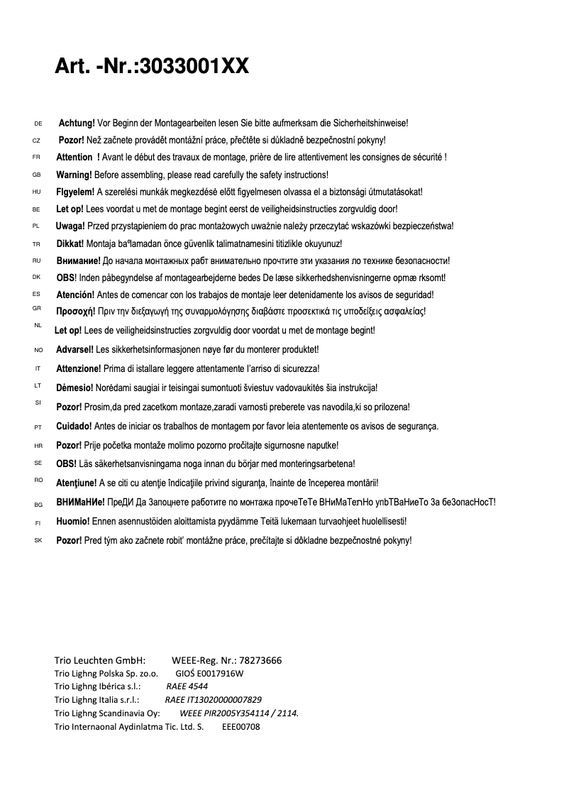 Imagen de la primera página del manual del dispositivo Hotel 303300114