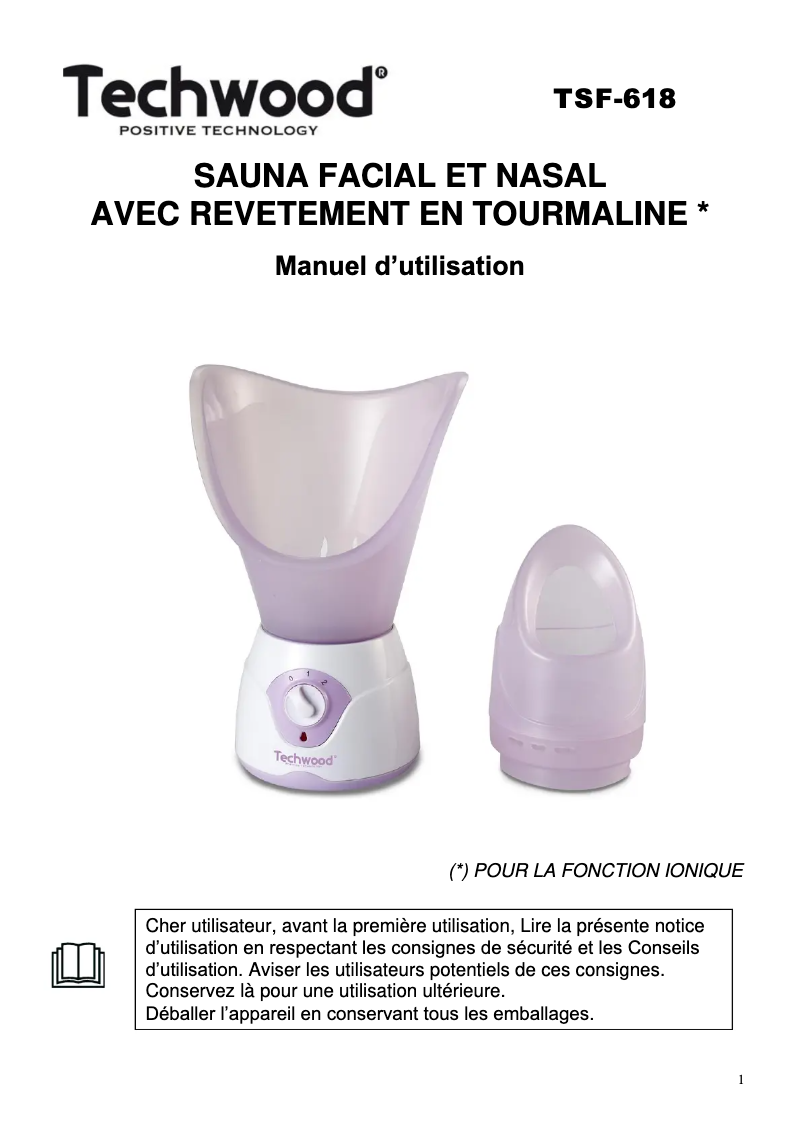 Página 1 del manual Manual de usuario Techwood TSF-618