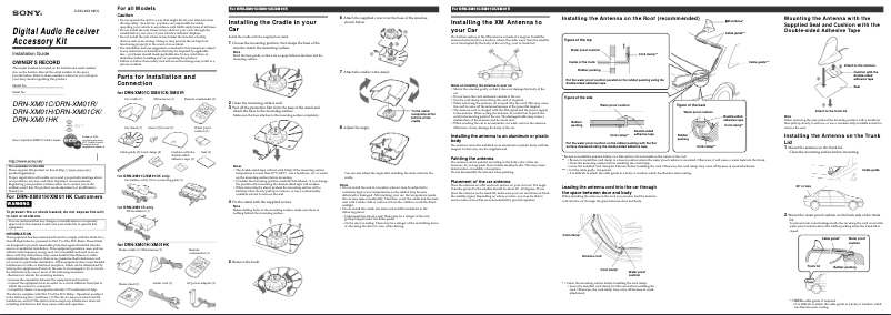 Imagen de la primera página del manual del dispositivo DRN-XM01R