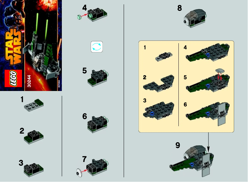 Página 1 del manual Manual de usuario Lego Anakin's Jedi Interceptor 30244