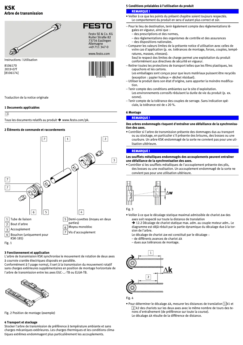 Página 1 del manual Manual de usuario Festo KSK-185