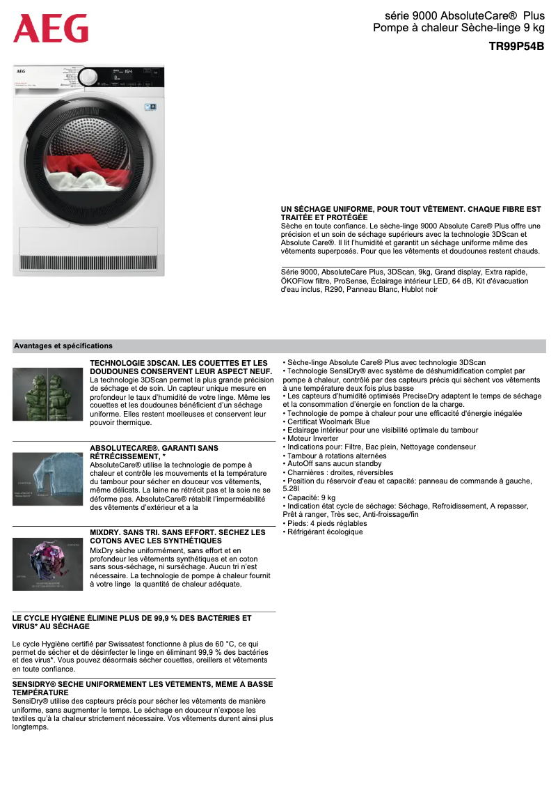 Imagen de la primera página del manual del dispositivo TR99P54B