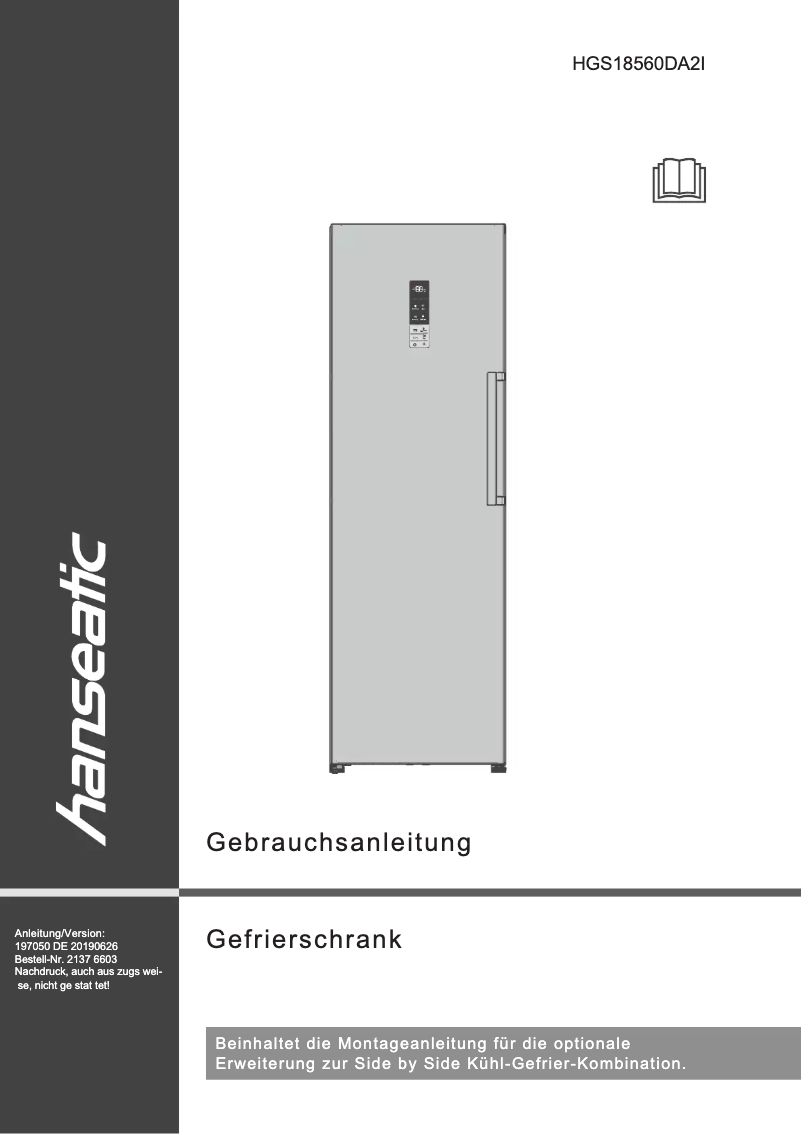 Imagen de la primera página del manual del dispositivo HGS18560DA2I