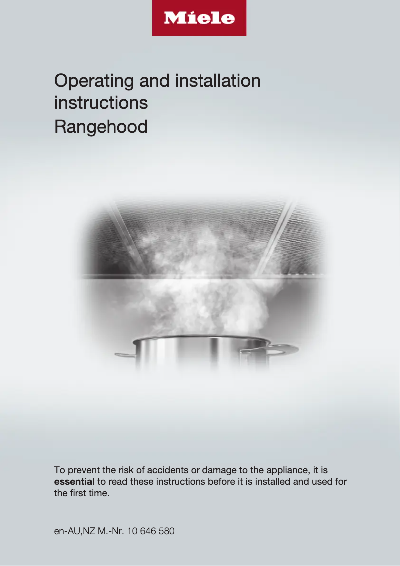 Página 1 del manual Manual de usuario Miele DA 3466