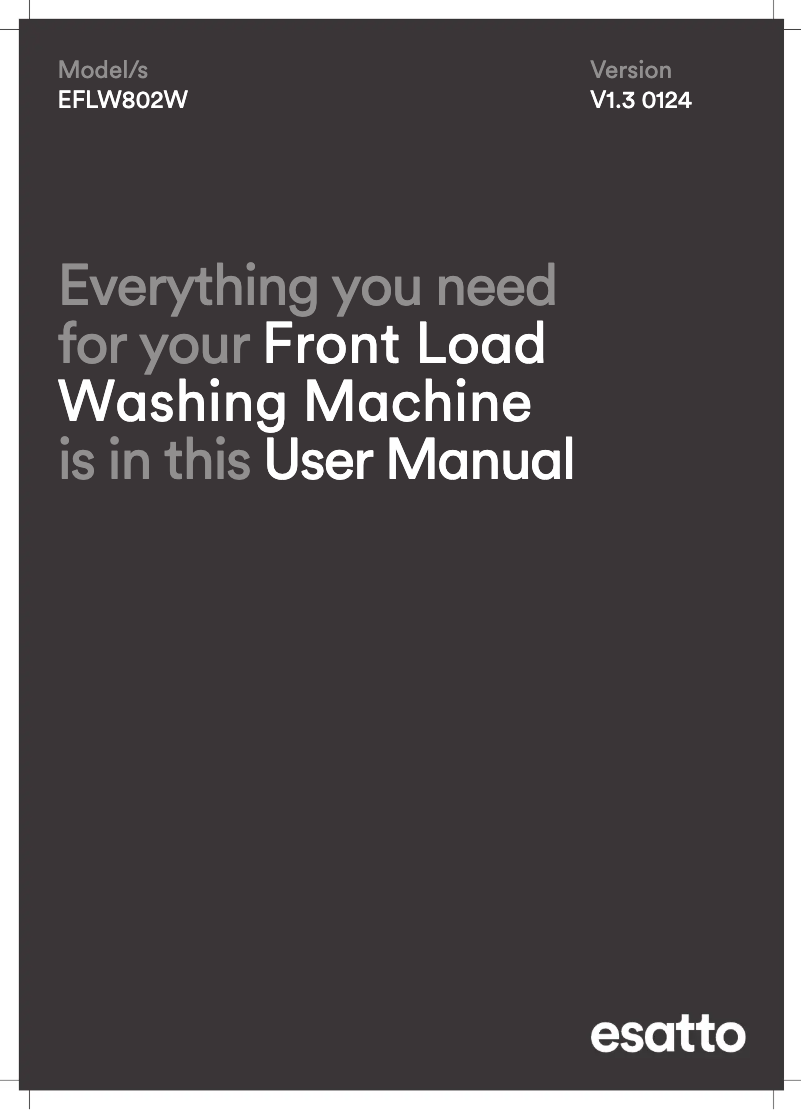Página 1 del manual Manual de usuario Esatto EFLW802W