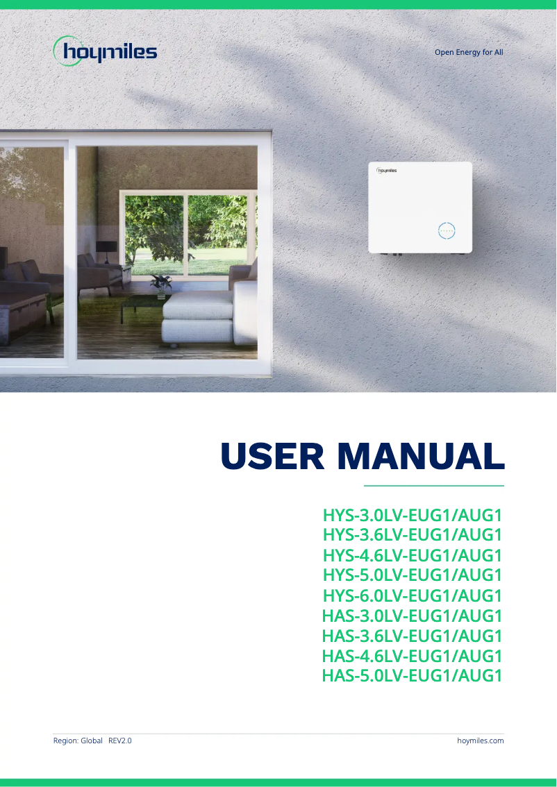 Página nº 1 - Manual de usuario Hoymiles HYS-4.6LV-EUG1